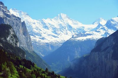 Scenic view of snowcapped mountain