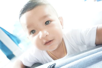 Close-up portrait of boy