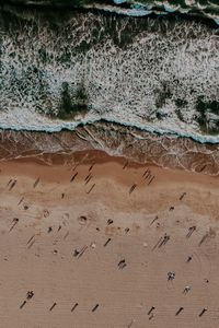 Aerial view of people on beach