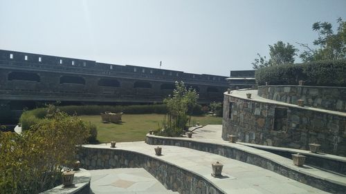 View of historical building against clear sky