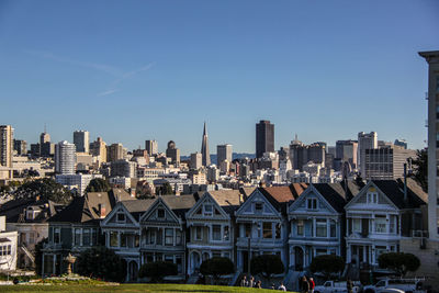 High angle shot of cityscape