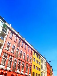 View of multi colored residential building