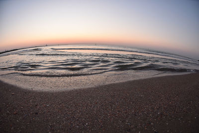 Scenic view of sea during sunset