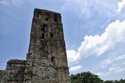 Low angle view of historical building against sky