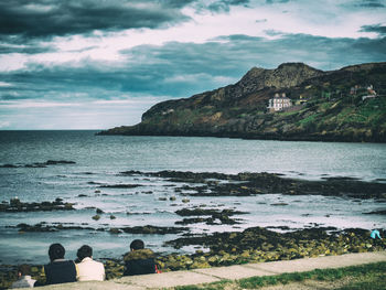 People sitting on beach