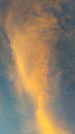 Low angle view of dramatic sky during sunset