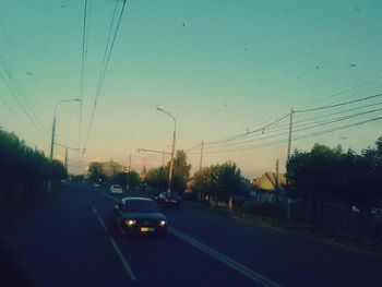 Electricity pylons at sunset