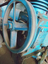 Close-up of rusty wheel