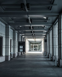 Empty corridor of building