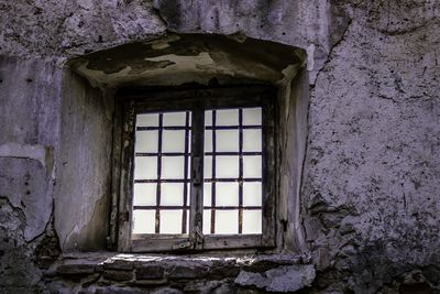 Window of old abandoned house