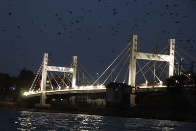 View of bridge over river against sky