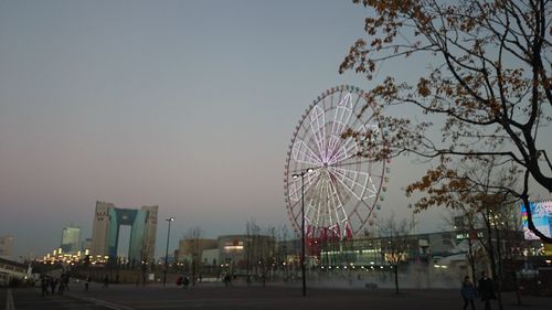 Low angle view of ferris wheel