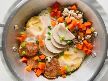 High angle view of salad in plate