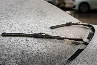 High angle view of chain on table