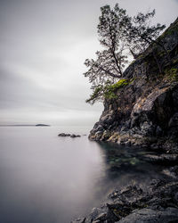 Peaceful view of the bowen island coast line