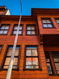 Low angle view of building against clear sky