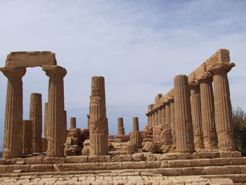 Low angle view of coliseum