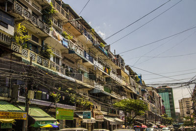 Low angle view of buildings against sky