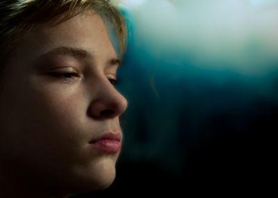 Close-up of young woman