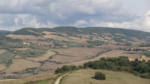 Scenic view of landscape against clear sky