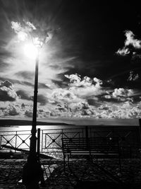 Scenic view of sea against sky on sunny day