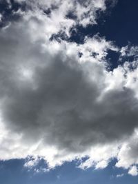 Low angle view of clouds in sky