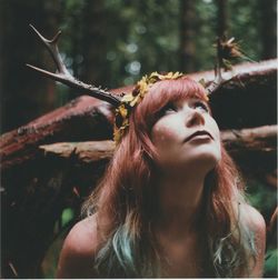 Close-up portrait of woman