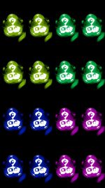 Full frame shot of multi colored lights against black background