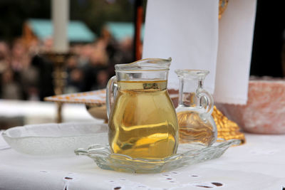 Close-up of drink on table