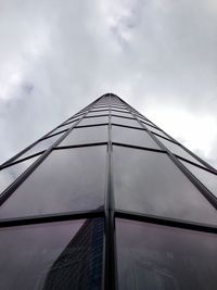 Low angle view of modern building against sky