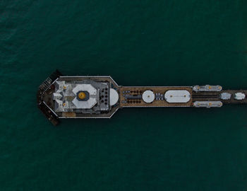 High angle view of pier