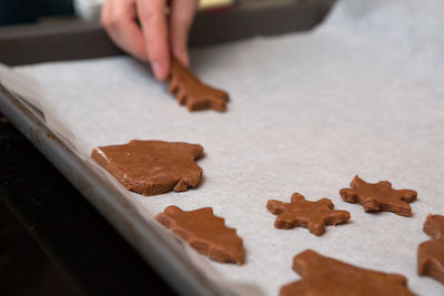 Close-up of cookies on table