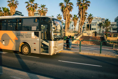 Cars on road in city