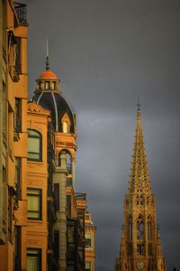 Low angle view of buildings against sky
