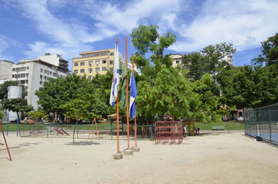 La scarzuola by trees against sky