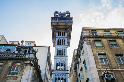 Low angle view of residential building against sky