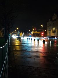 Illuminated city at night