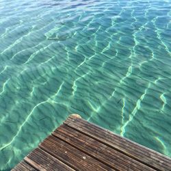 Rippled reflection in water