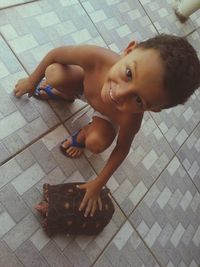 Woman standing on floor