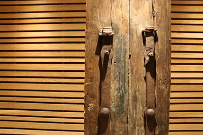 Full frame shot of rusty metal door