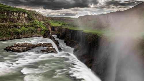 River flowing through rocks