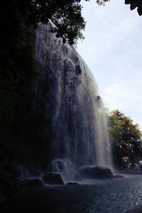 Scenic view of waterfall