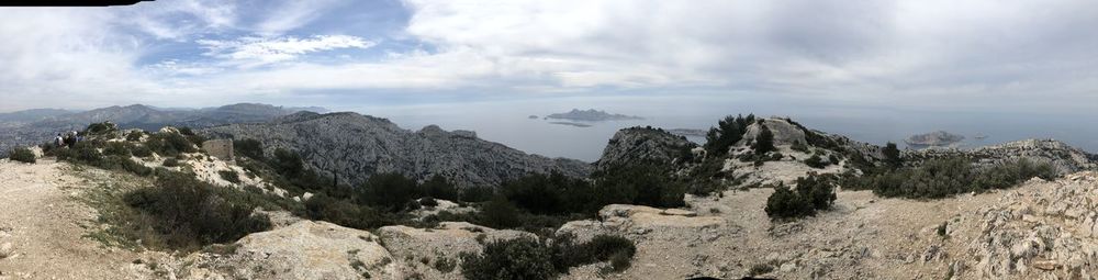 View of calanques french natural park