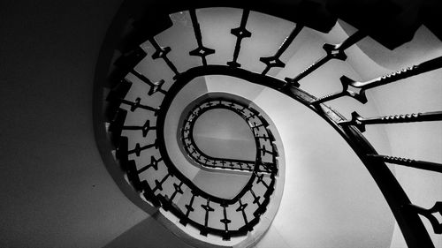 Low angle view of spiral stairs