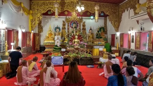 Group of people in temple