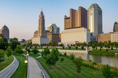 View of buildings in city