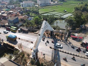 High angle view of cityscape