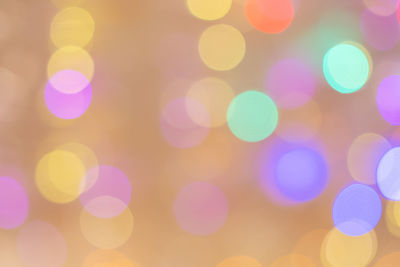 Defocused image of illuminated lights