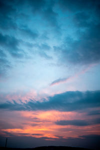 Low angle view of sky during sunset