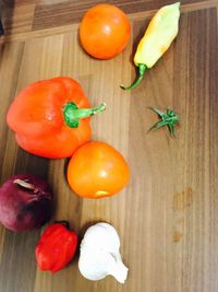 Close-up of tomatoes on table